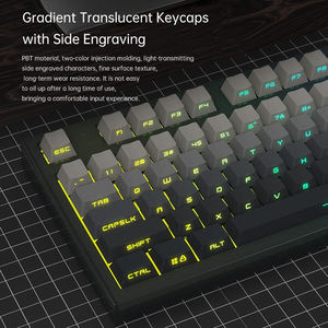 <span class=keywords><strong>FL</strong></span> ESPORTS MK870 Kit de clavier mécanique BT sans fil 2.4G Clavier personnalisé à trois modes Axe satellite Swap RGB 87 touches - Product Image 4