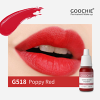 Goochie Fournitures de maquillage permanent Pigments de micropigmentation pour machine à tatouer Sourcils Lèvres Marque privée OEM