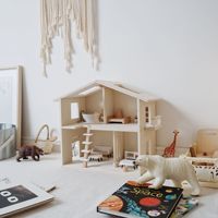 Maison de Poupée Miniature Éducative en Bois à Monter Soi-même pour Enfants, Jeu d'Imitation, pour Filles et Garçons