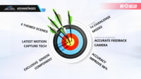 Simulateur de tir à l'arc numérique Gooest 2026 – Jeu mural interactif pour clubs de fitness et sportifs
