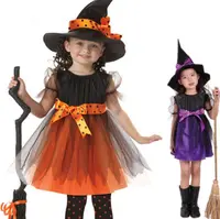 Disfraz de Halloween para niña, falda de bruja, 2020
