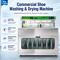 Machine commerciale de lavage et de séchage de chaussures en acier inoxydable, nettoyeur automatique de baskets pour blanchisserie et hôtel