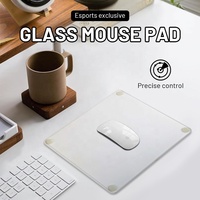Tapis de clavier en verre transparent personnalisé ergonomique solide usine Anime souris caoutchouc tapis de souris de jeu jouer tapis de bureau pour bureau à domicile