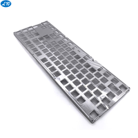Plaque de clavier en aluminium anodisé multicolore avec 5 axes, précision usinée, fraisage Cnc, boîtier de clavier mécanique, couverture du panneau