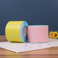 Papier thermique autocollant de couleur verte, résistant à l'eau, à la chaleur et à la lumière, papier d'impression d'étiquettes thermiques, logo, machine volante, autocollant d'étanchéité de boîte