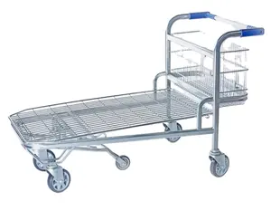 Magazijn Logistiek Supermarkt Heavy Duty Cargo Trolley Winkelwagen