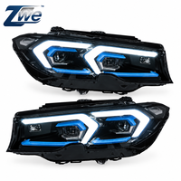Kit de conversion de phares halogènes en LED pour Série 3 G20 G28 2019-2022, 12V 70W, lentille LED, blanc bleu, ensemble de phares avant