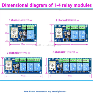 1/2/3/4 चैनल डीसी 7-24v स्मार्ट होम ऑटोमेशन वाईफाई रिमोट कंट्रोल स्विच ब्लू डुअल मोड वायरलेस रिले मॉड्यूल - Product Image 6