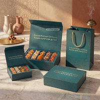 Caja Rígida Magnética Biodegradable para Baklava, Diseño Personalizado, Suministrada por Fábrica, Caja de Regalo de Lujo para Ramadán con Bolsa de Regalo para Eid