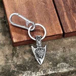 Viking Rune Arrow <b>Keychain</b> Zinc Alloy Metal Pendant Nordic Style Charm Unisex Gift Accessory - Product Image 2