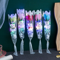 H-26981 Bouquet de petits ours lumineux pour la Saint-Valentin pour petite amie