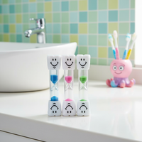 Minuteur de bain de bouche en plastique coloré moderne pour enfants, 2 ou 3 minutes, idéal pour la salle de bain, sûr pour la maison et la clinique