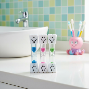 Minuteur de bain de bouche en plastique coloré moderne pour enfants, <span class=keywords><strong>2</strong></span> ou 3 <span class=keywords><strong>minutes</strong></span>, idéal pour la salle de bain, sûr pour la maison et la clinique - Product Image 4