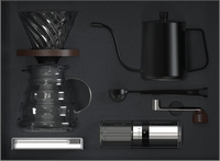 Coffret cadeau café moulin à café en céramique goutteur filtre bouilloire sac de voyage Kit cadeau Barista outils expresso café et thé ensembles