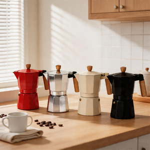 <span class=keywords><strong>Cafetera</strong></span> <span class=keywords><strong>Italiana</strong></span> Tenrey de 3, 6 y 9 Tazas, <span class=keywords><strong>Cafetera</strong></span> Moka de Aleación de Aluminio, <span class=keywords><strong>Cafetera</strong></span> Espresso, <span class=keywords><strong>Cafetera</strong></span> Moka - Product Image 1