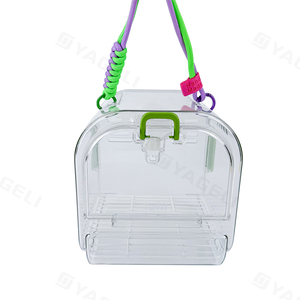 Yageli Chine Usine Nouveau Design Offre Spéciale Personnalisé clair Grand Transporteur D'oiseaux Perroquet <span class=keywords><strong>Cage</strong></span> De Voyage avec Sac À Dos - Product Image 4