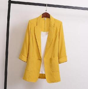 Vestito sottile di <span class=keywords><strong>cotone</strong></span> e lino per le donne in primavera e in estate 2024 nuovo stile casual alla moda <span class=keywords><strong>giacca</strong></span> di piccole dimensioni - Product Image 6