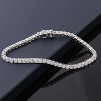 Laboratoire moissanite diamant 2mm-5mm 14k bracelet de tennis bracelet de charme bracelet de créateur bijoux pour femmes 6/7/8 pouces