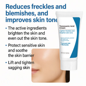 Crème éclaircissante pour les pores et les taches brunes, à la niacinamide et à l'acide tranexamique, hydratante pour le teint, utilisation nocturne, convient à tous les types de peau - Product Image 3