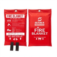 Couverture anti-feu standard en fibre de verre 1x1M, couverture de sécurité d'urgence pour cuisine, moto, scooter, usage domestique