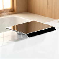 Ensemble de robinetterie de baignoire cascade HONGDEC en laiton massif chromé, robinet d'eau chaude et froide avec valve encastrée pour salle de bain