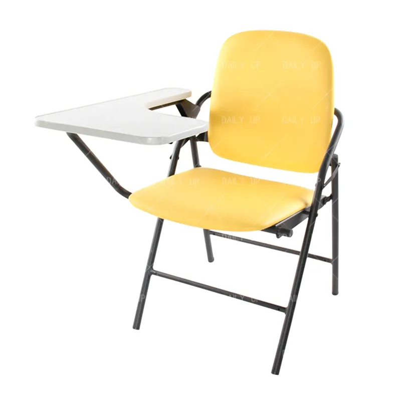 Escritorio y silla para profesor de escuela, cojín de esponja acolchado de PU, silla para estudiante, tableta de escritura de madera, silla plegable para mesa de estudio para adultos