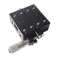 G60 Series Plate-forme de déplacement de scène à arc 60x60mm avec bouton de tête micrométrique 50/75mm de course