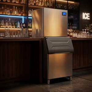 crescent ice maker with storage bin 160kg crescent cocktail crescent stainless steel crescent ice machine NES-160R-P - Product Image 5