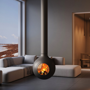 Chimenea Suspendida Orb de Inspiración Escandinava con Tecnología de Llama Real, Carcasa de Metal y Vidrio Templado - Product Image 6
