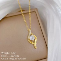Kalung Liontin Bunga Mutiara Zirkon Emas 18K Baja Tahan Karat 316L Rantai Link Perhiasan Hati Wanita Hadiah Pesta Pernikahan Mewah