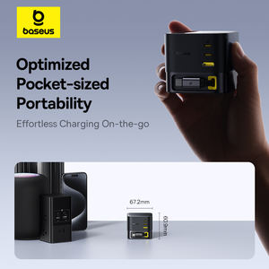 Nueva oferta <span class=keywords><strong>Baseus</strong></span> <span class=keywords><strong>100W</strong></span> cargador de escritorio para tableta portátil cargador rápido retráctil USB C cargador de teléfono para iPhone Samsung Macbook - Product Image 2