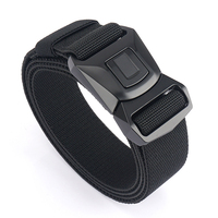 Ceinture tactique en nylon avec logo personnalisé, confortable, durable, boucle métallique à dégagement rapide automatique, ceinture en tissu pour homme, ceinture à dégagement rapide