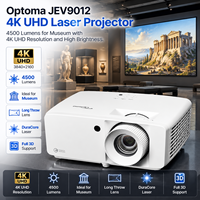 Projecteur laser Optoma JEV9012 4K UHD 4500 lumens pour l'affichage dans les musées d'histoire avec large gamme de couleurs et projection standard