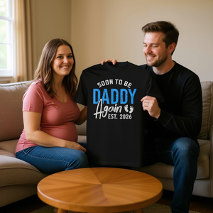 Bientôt papa à nouveau - T-shirt à manches longues - Annonce de la naissance du bébé - Est 2026 - Product Image 3