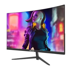 24 인치 곡선 게임 모니터 1080p 최대 165Hz 디스플레이 포트 HD-MI 99% sRGB AMD FreeSync 내장 스피커 컴퓨터 PC 모니터