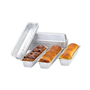 F2 750ml 800ml loaf Food Grade Aluminium Foil Packaging Containers With Lid Wholesale Price