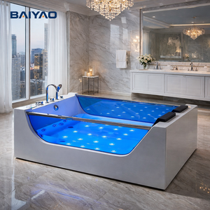 Baignoire <span class=keywords><strong>Jacuzzi</strong></span> Moderne BaiYao pour 2 Personnes, Bain à Bulles d'Air avec Jets d'Air - Product Image 5