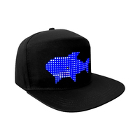 Gorra LED con Mensaje a Color, Carga USB, Control por Aplicación, Mensaje Desplazable, Pantalla LED, Gorras Snapback, Gorra LED Programable
