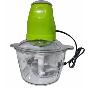 Household kitchen professional Plastic stainless steel glass bowl fufu mixer green plastic motor Meat Mincer