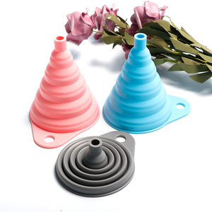 Accesorios de Cocina, Embudo de Silicona Plegable, Mini Botella de Agua Personalizada para Llenado, Transferencia de Líquidos, 10 Piezas Multicolores - Product Image 2