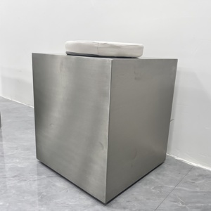 Tavolino da Caffè in Acciaio Inossidabile, Sottopiatto in Pelle e <span class=keywords><strong>Sedie</strong></span> per Hotel con Comodi Cuscini di Seduta in Pelle all'Ingrosso dalla Fabbrica - Product Image 6
