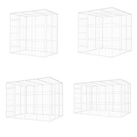 Vente en gros usine, promotion : Grande cage à oiseaux en fil métallique, en tube carré de fer, pour l'élevage de perroquets en volière commerciale