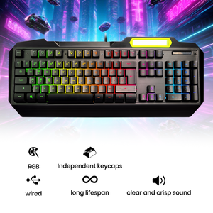 Nhà Máy Bán buôn teclado Gamer klavye văn phòng chơi game bàn phím USB yên tĩnh Scissor PC máy tính có dây chơi Game bàn phím cho máy tính để bàn - Product Image 2