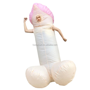 Aufblasbares Penis-Kostüm für Erwachsene, Sexueller Dick-Overall, Lustiges Kleid, Feiertag, Halloween, Anime-Cosplay-Anzug - Product Image 5