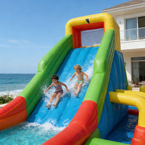 Châteaux gonflables amusants, château gonflable combiné avec toboggan, structure gonflable avec glissière - Product Image 1