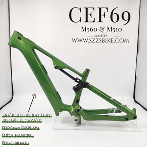 Cadre de vélo électrique <span class=keywords><strong>VTT</strong></span> en <span class=keywords><strong>carbone</strong></span> SZZSBIKE CEF69 personnalisable |   Moteur Bafang M510/M510RS/M560, écran DPC030, support UDH, 29 pouces - Product Image 6