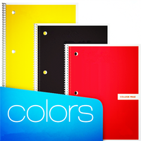 Carnet à spirales A4 Myway Original pour les élèves, couverture en plastique, feuilles micro-perforées, carnet à lignes larges
