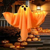 Chapeau de sorcier lumineux d'Halloween, lanterne fantôme, décorations LED pour accrocher au mur dans la pièce pour créer une ambiance festive