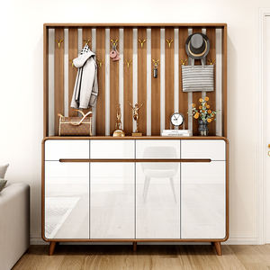 <span class=keywords><strong>Meuble</strong></span> d'entrée moderne 3-en-1 avec <span class=keywords><strong>porte</strong></span>-<span class=keywords><strong>manteau</strong></span> et armoire à chaussures - <span class=keywords><strong>Meuble</strong></span> de séparation multifonctionnel pour couloir et salon - Product Image 2