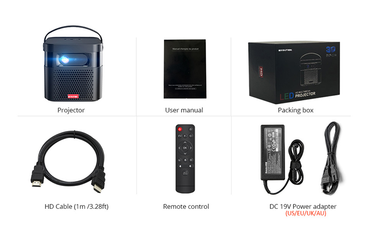 [YIDAHAI P12]300 ANSI LUMENS LED+DLP Portable mini office android mirror selling Hometheater Game Battery smartPhone Projector